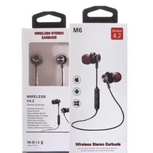 M6 Wireless 4.2 Bluetooth Headset Sport Handsfree Stereo Earphone